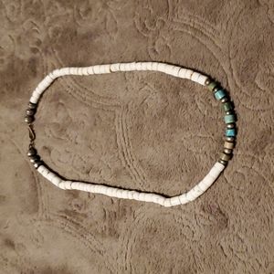 Vintage handmade turquoise sterling silver and white turquoise necklace